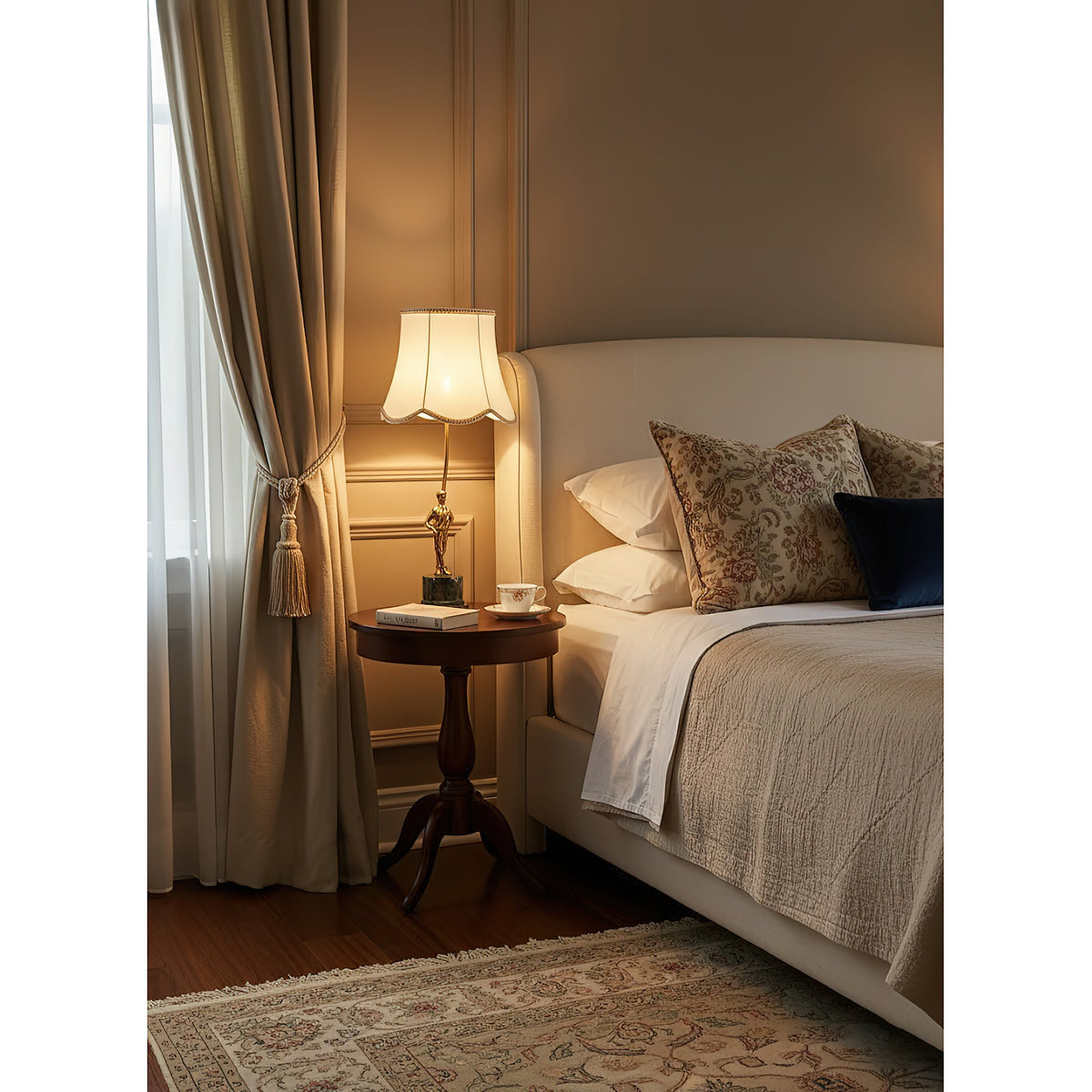 Ellie Table Lamp – Art Deco Brass & Natural Marble Base Accent Light