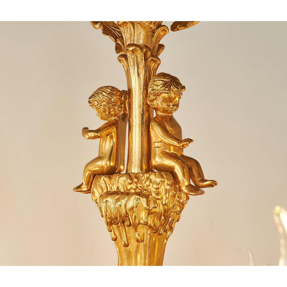 Eloise Brass Leaf Chandelier – Sculptural Botanical Brass Statement Light