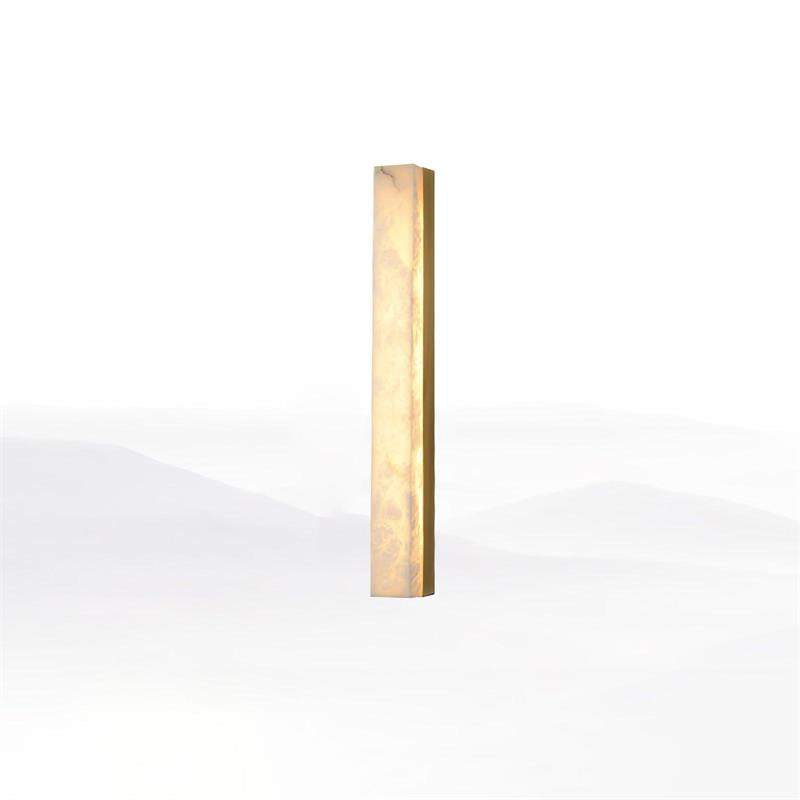 Emerson Alabaster Wall Lamp – Modern Brass & Natural Stone Linear Sconce