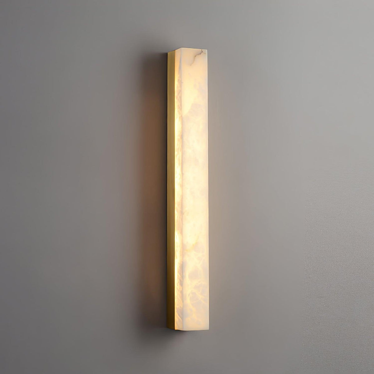 Emerson Alabaster Wall Lamp – Modern Brass & Natural Stone Linear Sconce