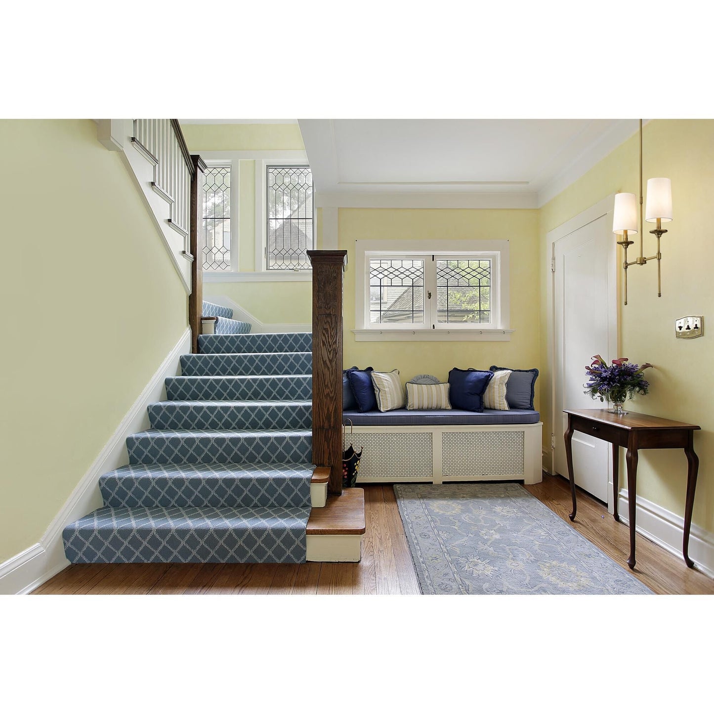 Emily Linear Chandelier – Modern Brass & Fabric Shade Island Light