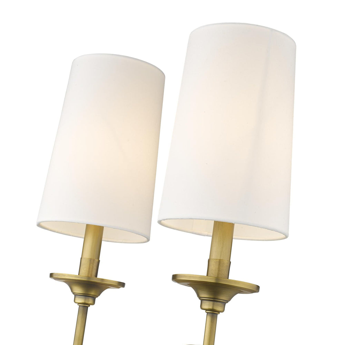 Emily Wall Lamp – Slender Brass Sconce with Fabric Shade