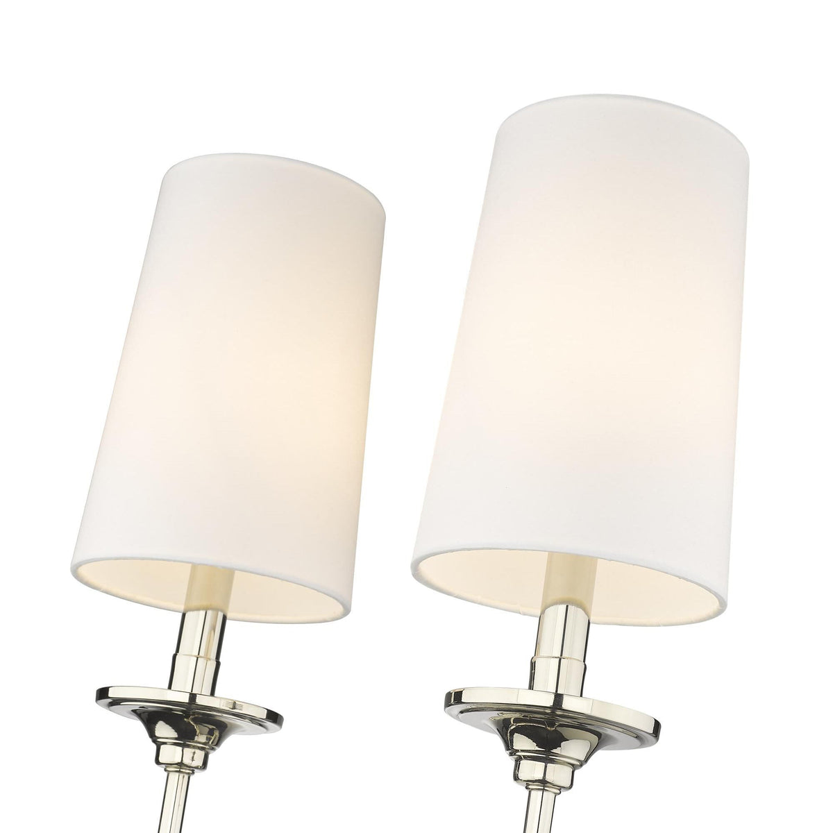 Emily Wall Lamp – Slender Brass Sconce with Fabric Shade