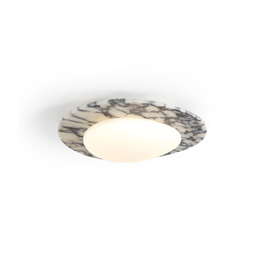 Emma Marble Ceiling Lamp – Bulgari Marble & Acrylic Flush Mount Ceiling Light