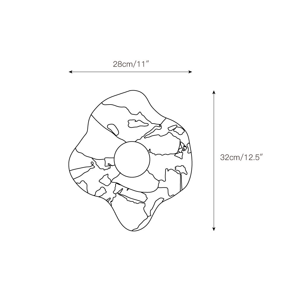 Abnormal Marble Wall Lamp – Natural Stone & Glass Globe Bold Modern Wall Sconce