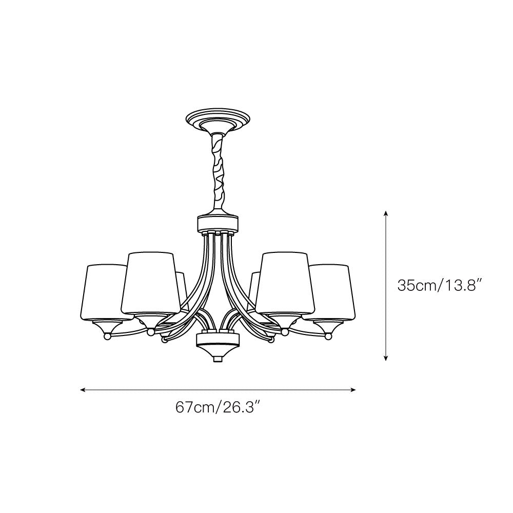 Enclave Chandelier – Antique Brass Multi-Tier Glass Shade Statement Light
