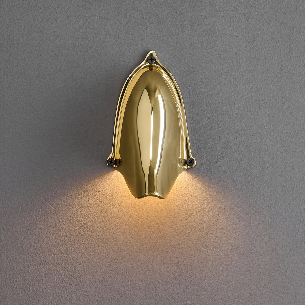 Enoki Wall Lamp – Art Deco Brass Half-Dome Architectural Wall Sconce