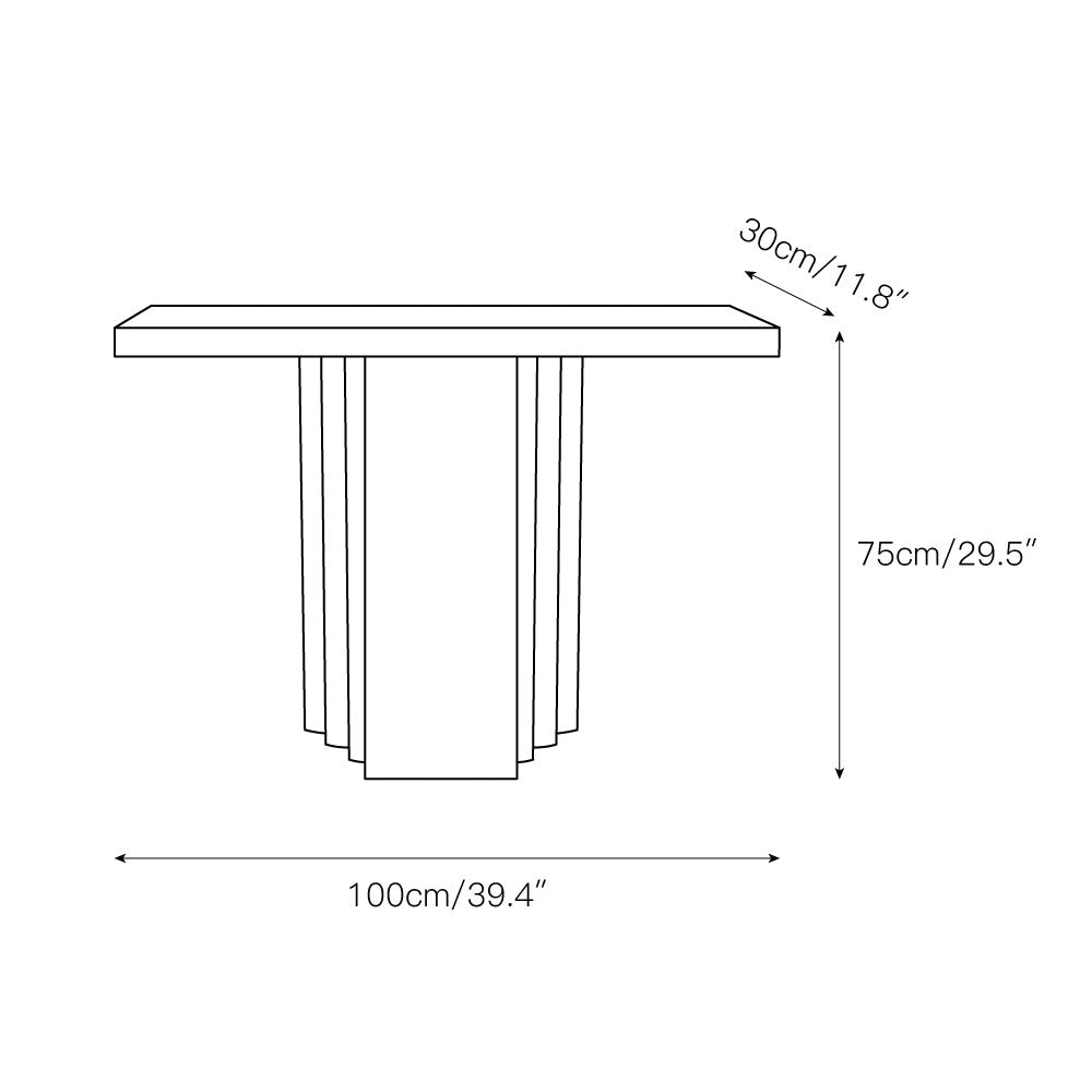 Epic Travertine Table – Monolithic Red Travertine Italian Console Table