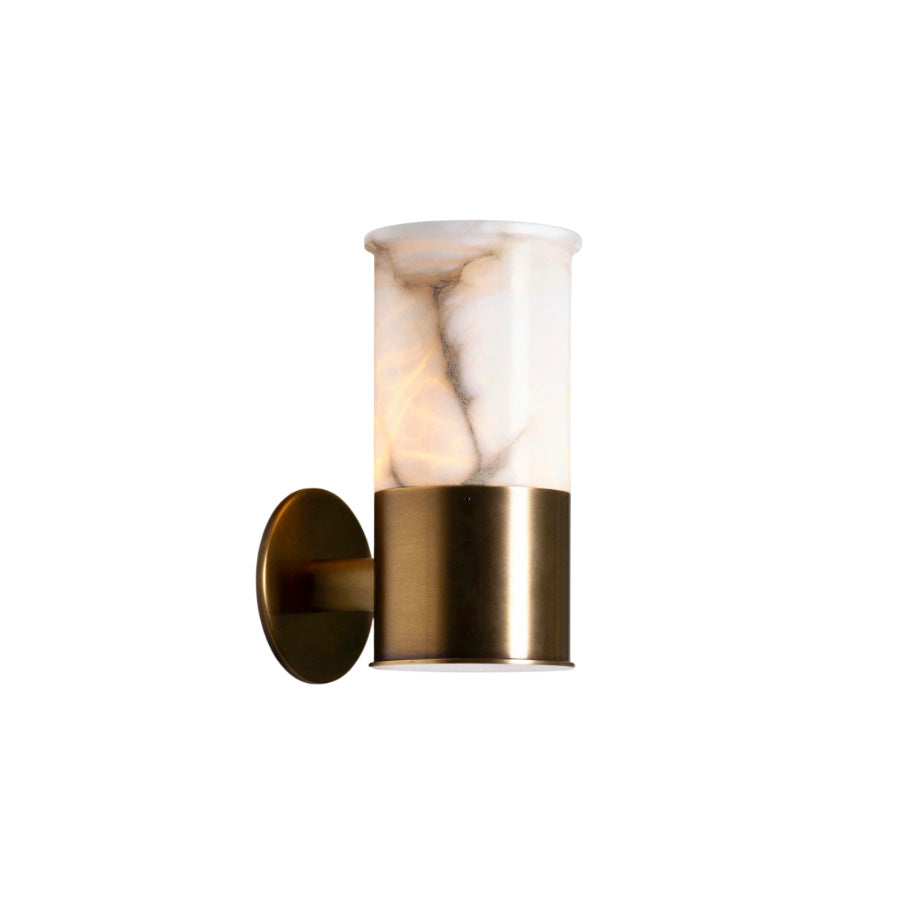 Erato Alabaster Wall Lamp – Modern Brass & Natural Stone Sconce