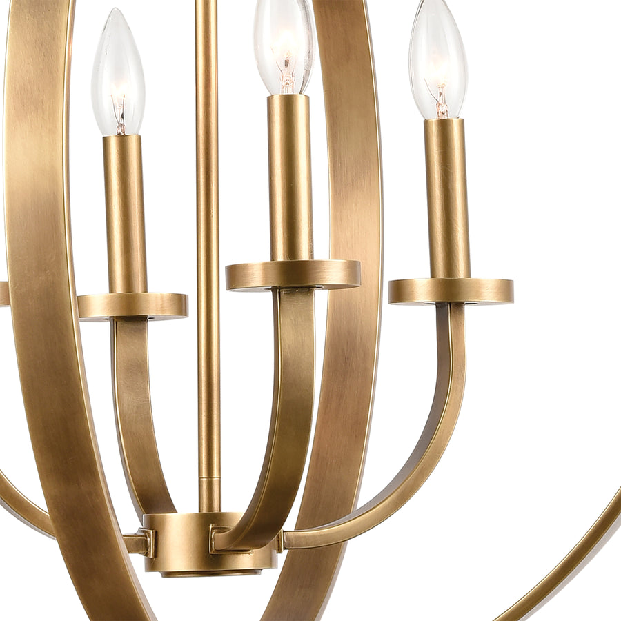 Erindale Pendant Light – Natural Brass Curved Lantern Ceiling Light