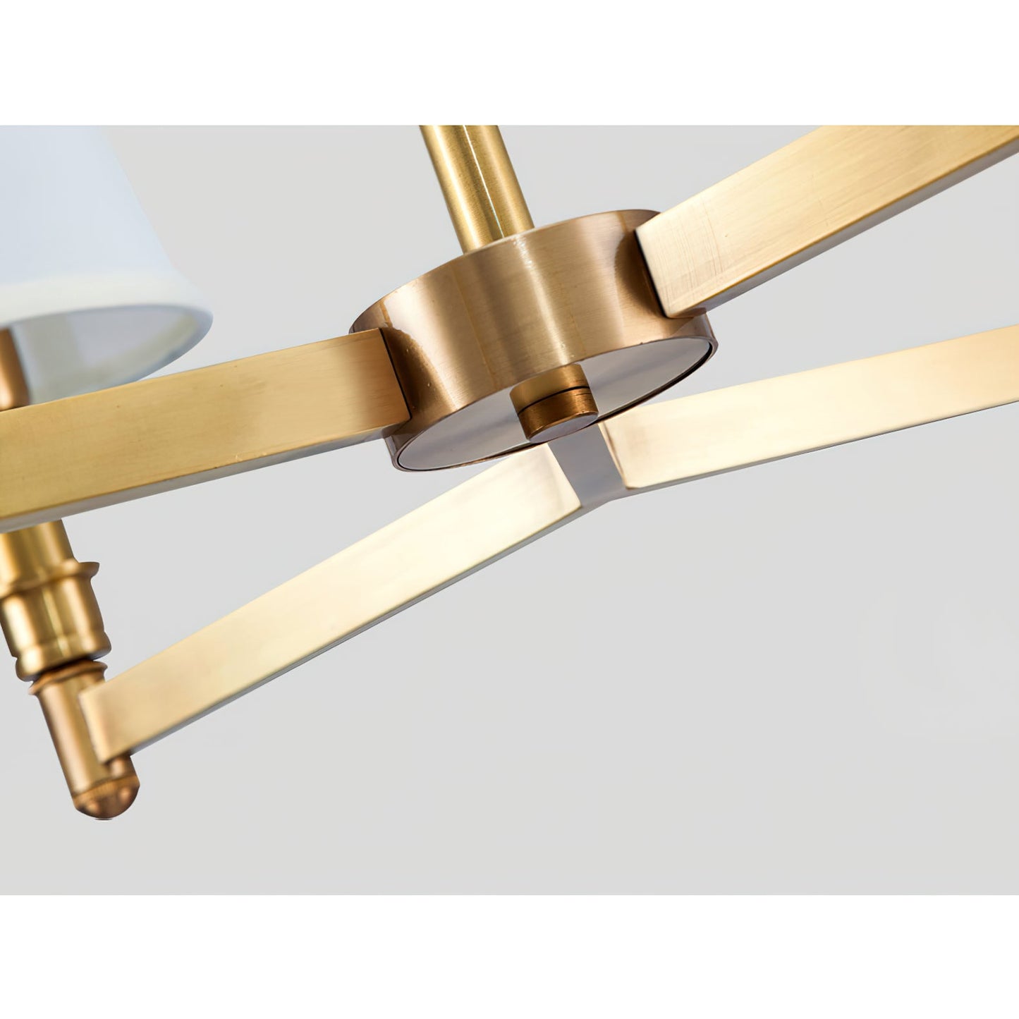 Estense Chandelier – Baroque Brass & Fabric Shade Statement Ceiling Light