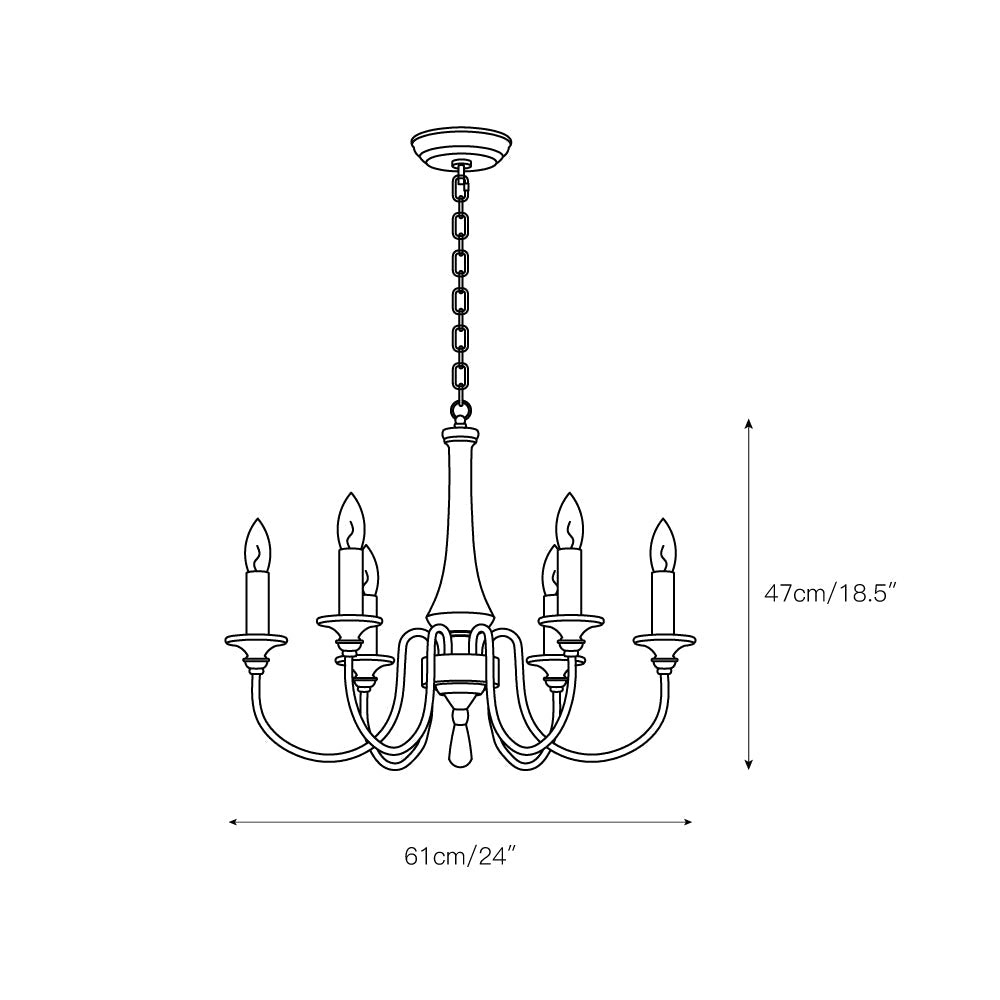 Ethbun Chandelier – Antique Hand-Carved Wood & Iron Candelabra Ceiling Light