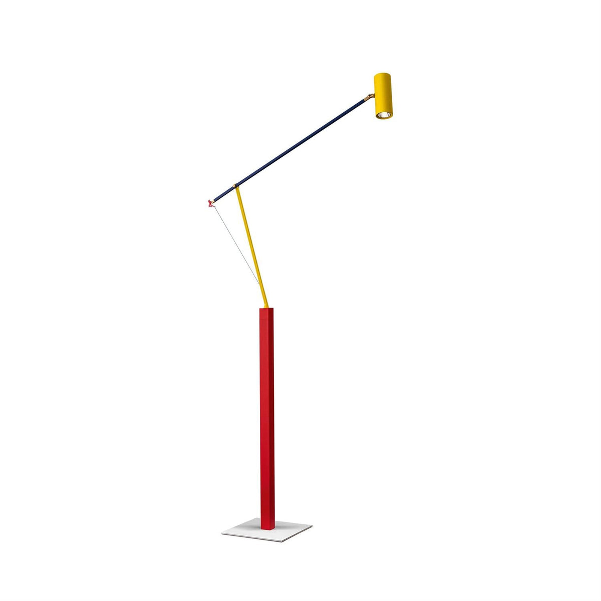 Ettorino Floor Lamp – Postmodern Articulated Primary Color Standing Light