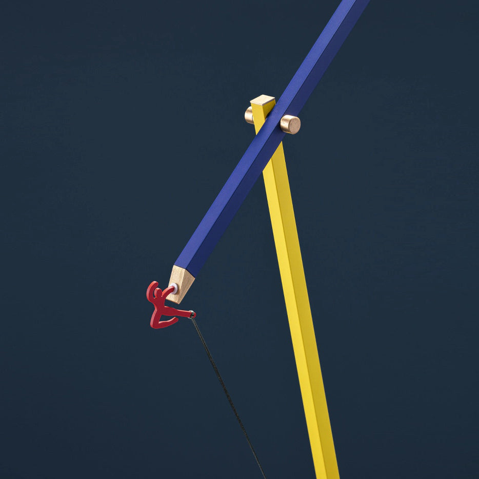Ettorino Floor Lamp – Postmodern Articulated Primary Color Standing Light