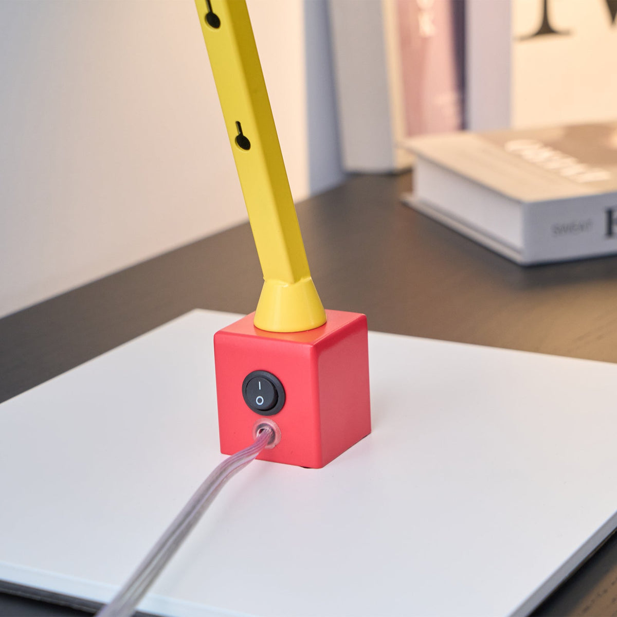 Ettorino Table Lamp – Postmodern Articulated Primary Color Desk Light