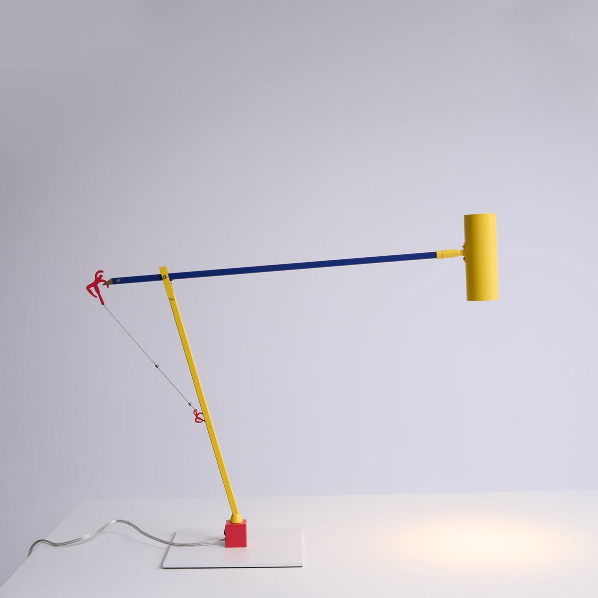 Ettorino Table Lamp – Postmodern Articulated Primary Color Desk Light