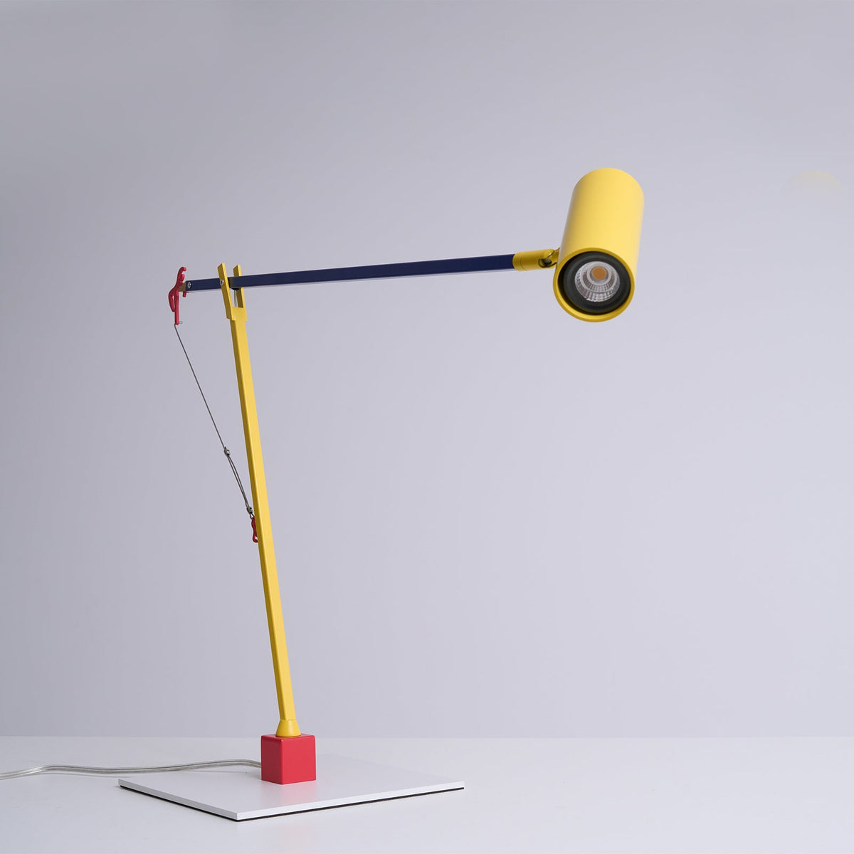 Ettorino Table Lamp – Postmodern Articulated Primary Color Desk Light