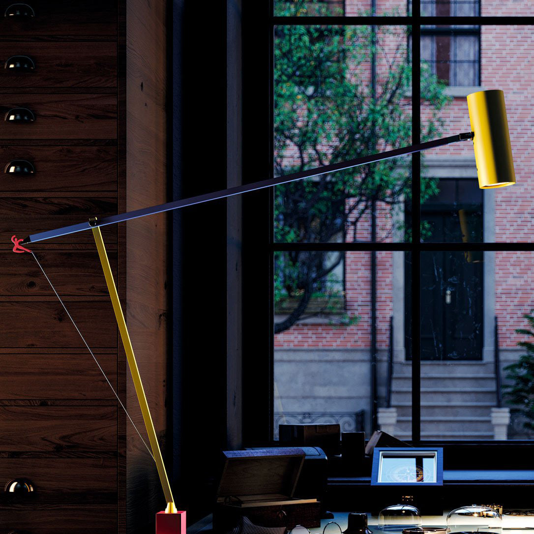 Ettorino Table Lamp – Postmodern Articulated Primary Color Desk Light