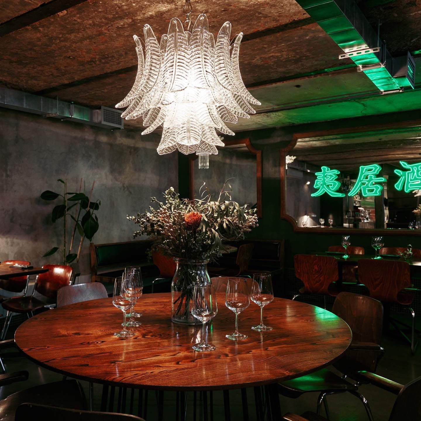 Felci Glass Chandelier – Organic Cascading Glass Leaf Ceiling Light