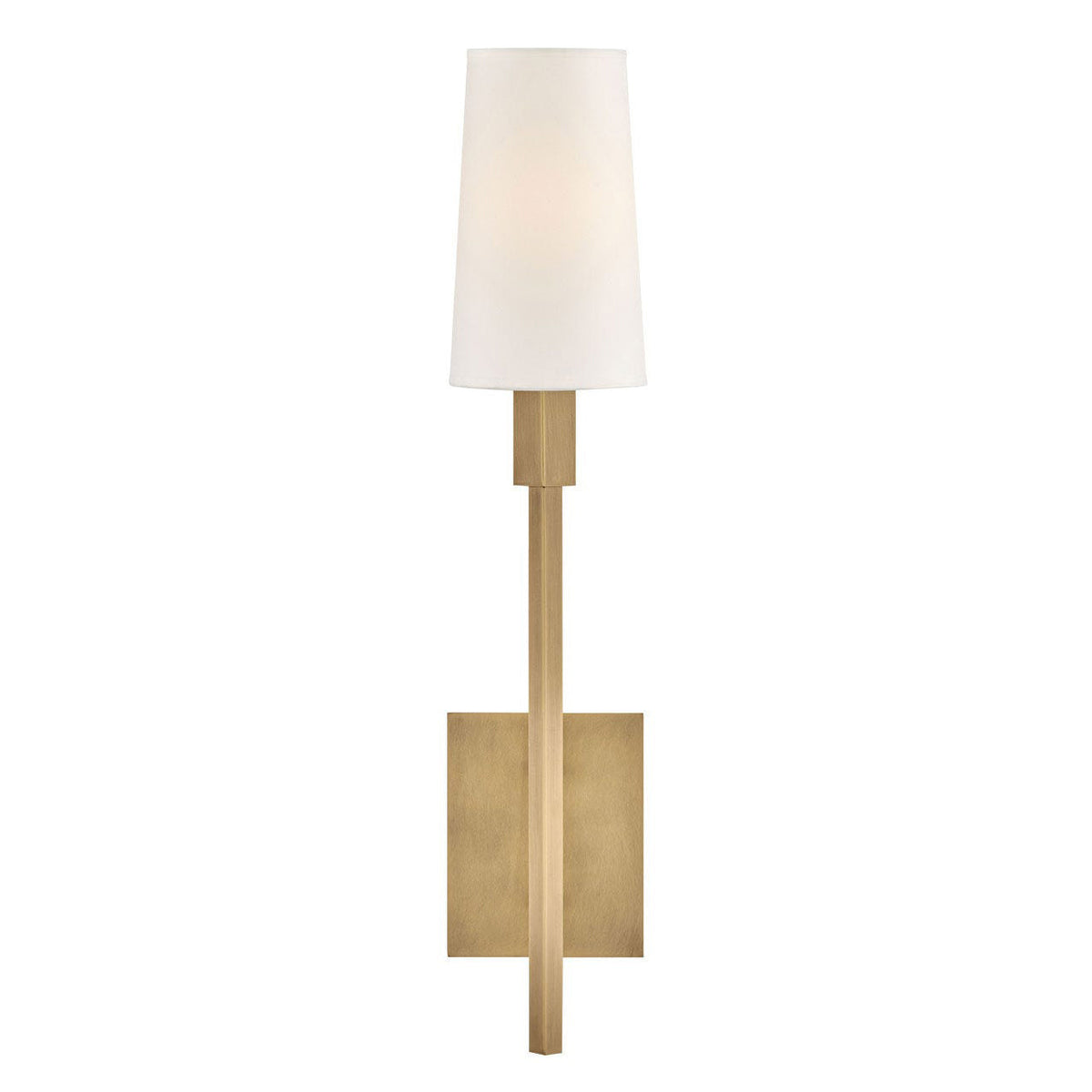 Fenwick Wall Lamp – Brass & Fabric Column Wall Sconce