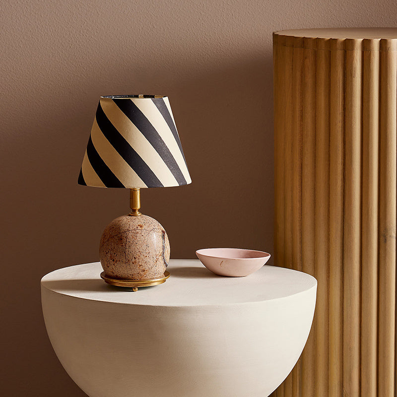 Ferdy Table Lamp – Artisanal Marble & Brass Accent Desk Light