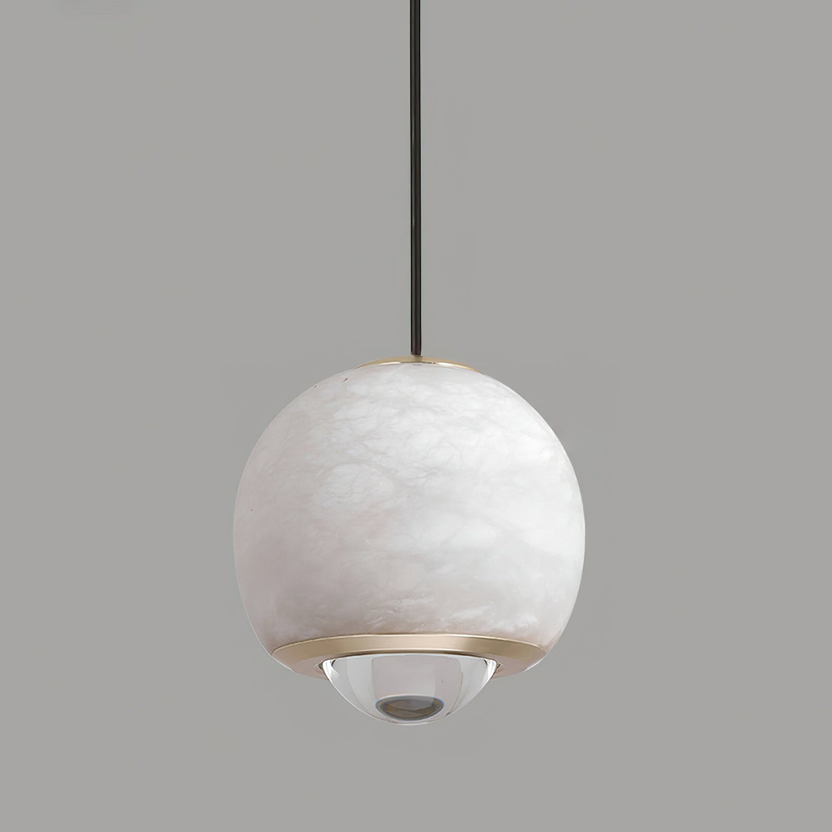 Ferox Alabaster Pendant Light – Natural Spanish Stone & Brass LED Hanging Light