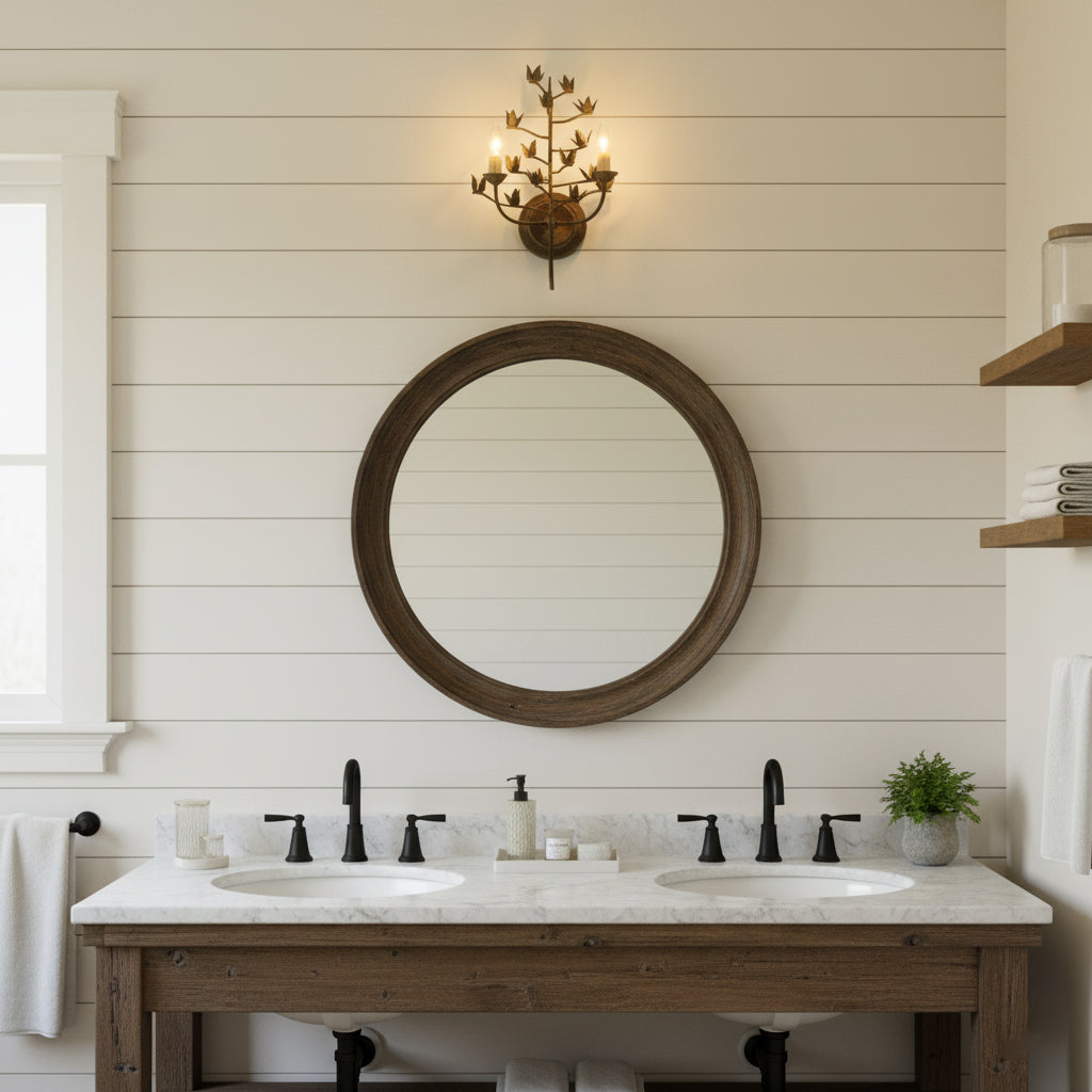 Ferroarte Branch Wall Lamp – Rust Iron Botanical Wall Sconce