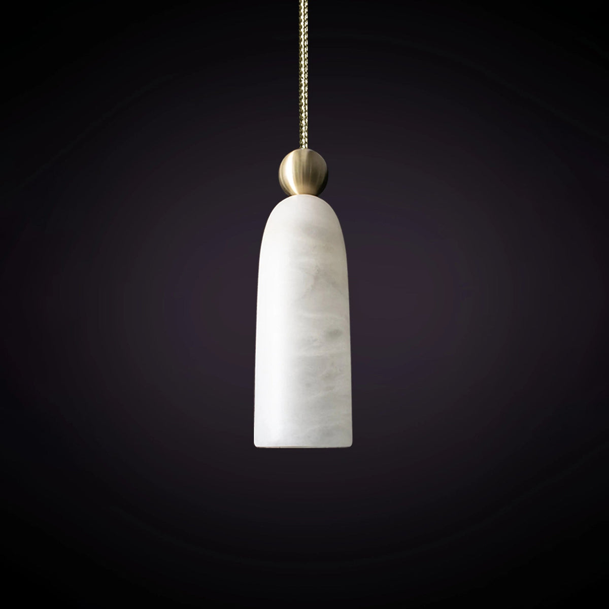Figure Alabaster Pendant Lamp – Minimalist Brass & Natural Stone Hanging Light