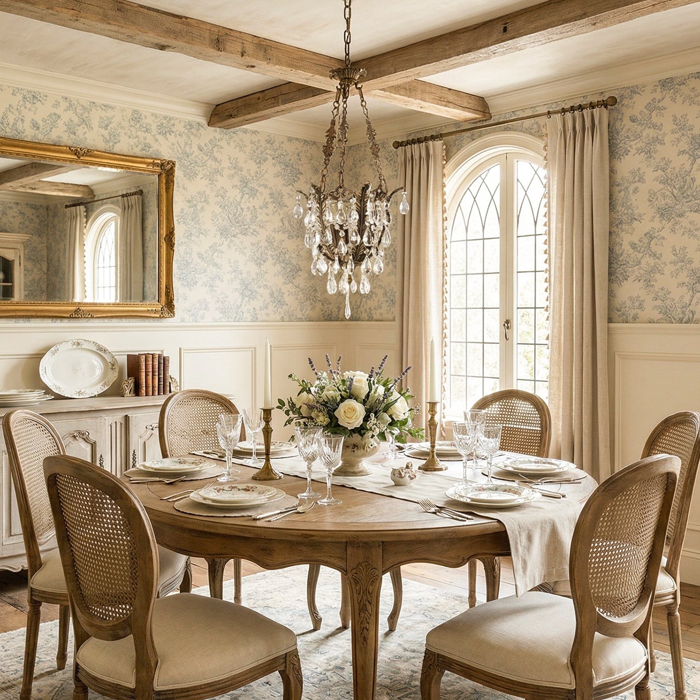Filegray Crystal Chandelier – Antique Brass & Crystal Statement Ceiling Light