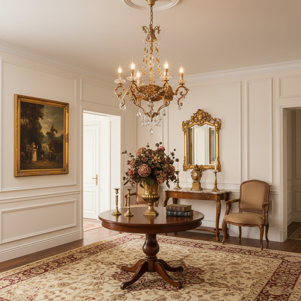 Filmore Chandelier – Luxury Brass & Crystal Statement Ceiling Light