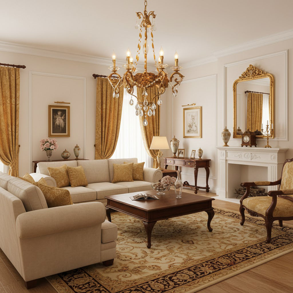 Filmore Chandelier – Luxury Brass & Crystal Statement Ceiling Light