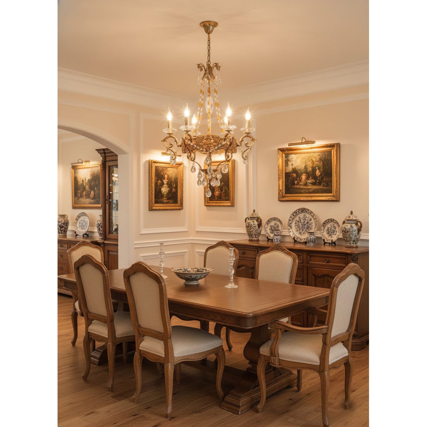 Filmore Chandelier – Luxury Brass & Crystal Statement Ceiling Light
