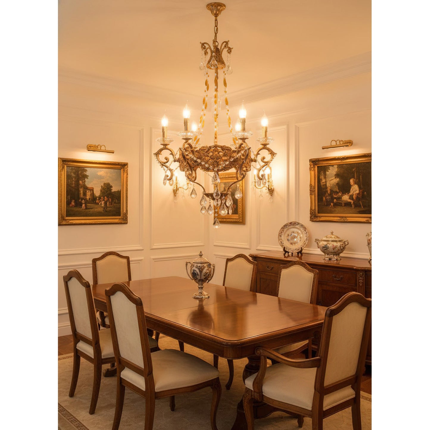 Filmore Chandelier – Luxury Brass & Crystal Statement Ceiling Light