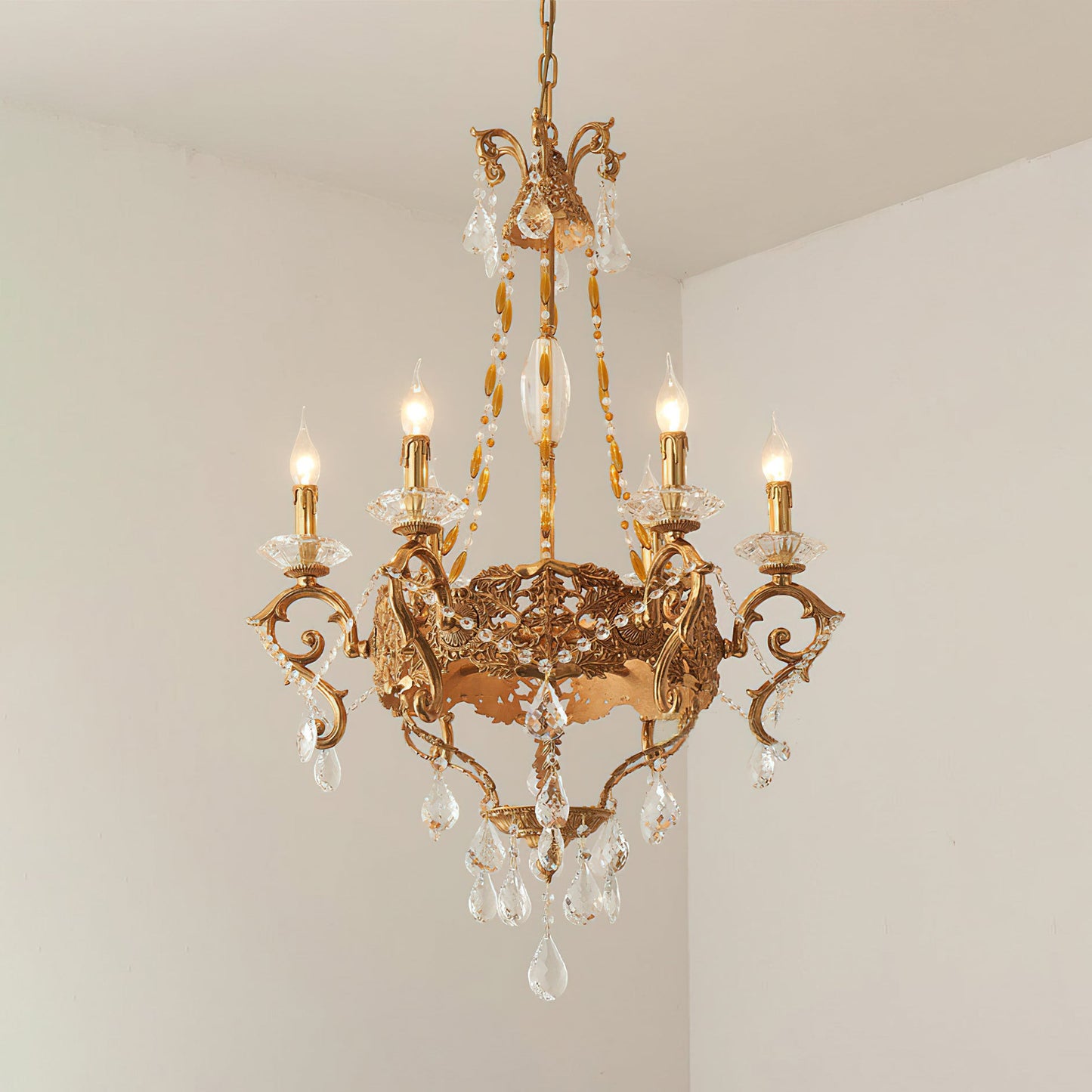 Filmore Chandelier – Luxury Brass & Crystal Statement Ceiling Light