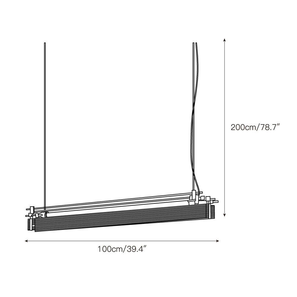 Filtro LED Pendant Lamp – Minimalist Linear Glass & Aluminum Hanging Light