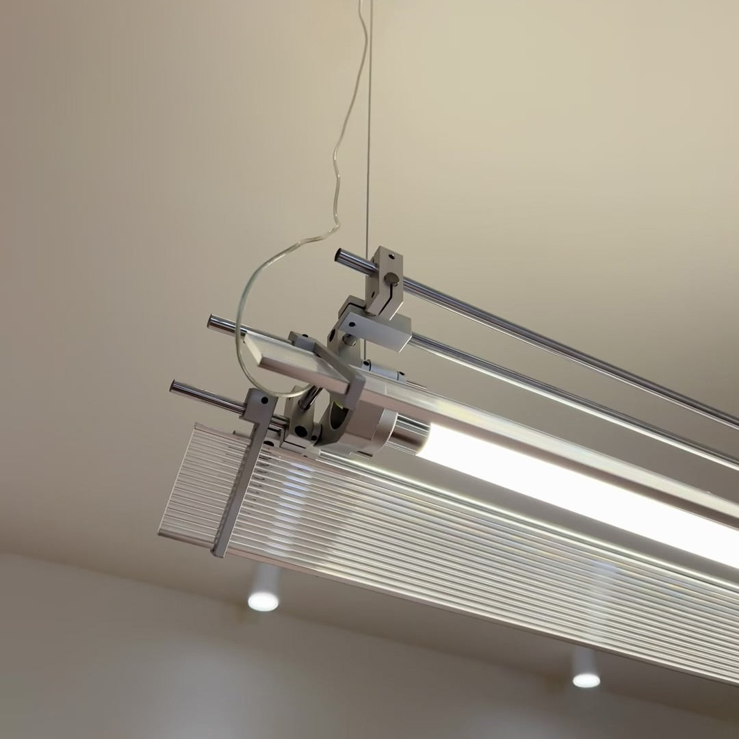 Filtro LED Pendant Lamp – Minimalist Linear Glass & Aluminum Hanging Light