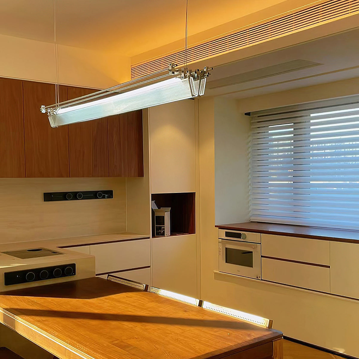 Filtro LED Pendant Lamp – Minimalist Linear Glass & Aluminum Hanging Light