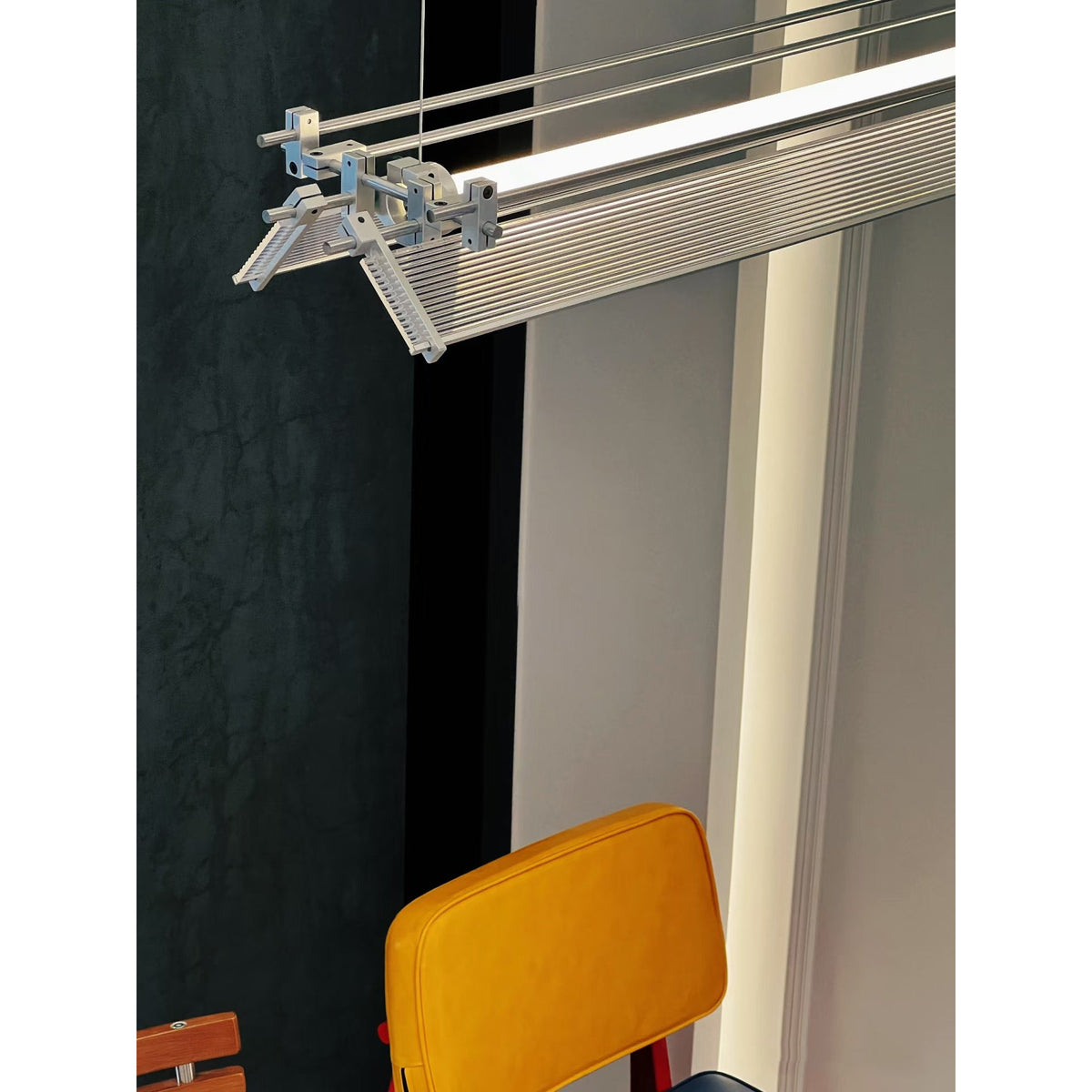 Filtro LED Pendant Lamp – Minimalist Linear Glass & Aluminum Hanging Light