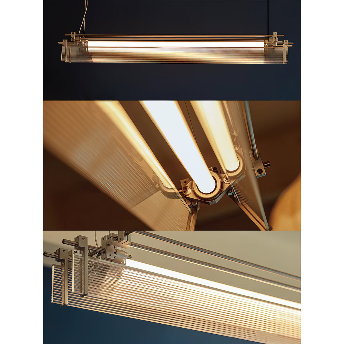 Filtro LED Pendant Lamp – Minimalist Linear Glass & Aluminum Hanging Light