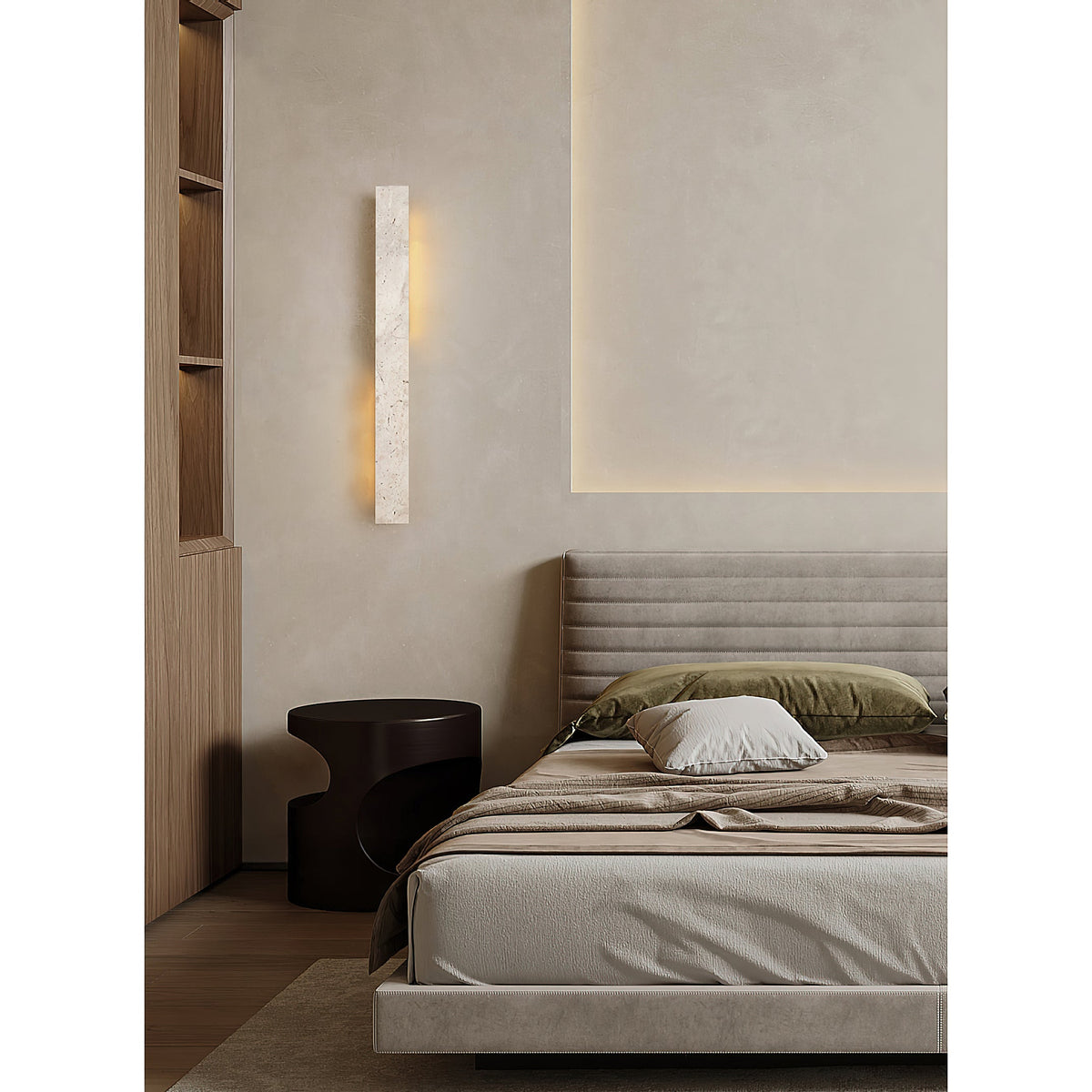 Fini Wall Lamp – Natural Travertine LED Wall Sconce
