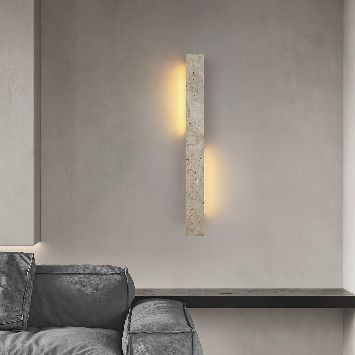 Fini Wall Lamp – Natural Travertine LED Wall Sconce