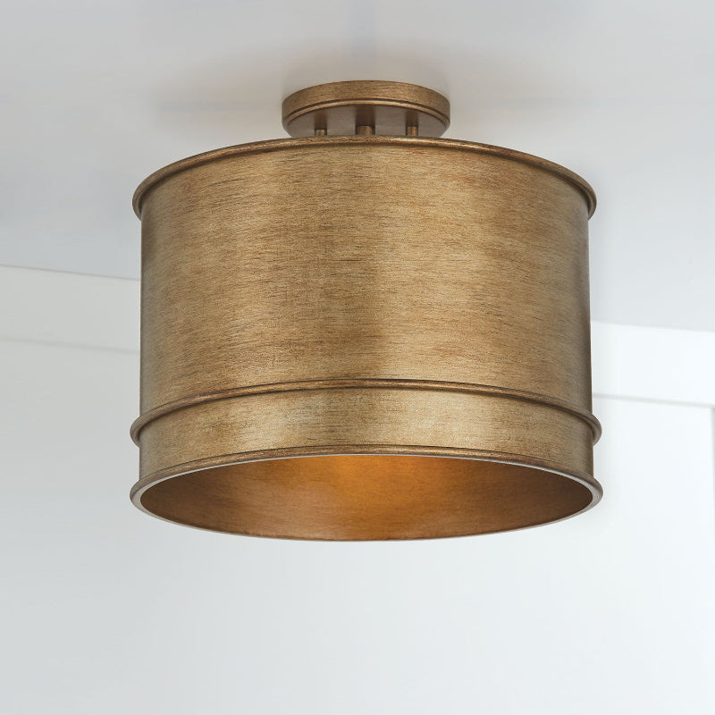 Fintan Ceiling Lamp – Antique Gold Minimalist Flush Mount Light