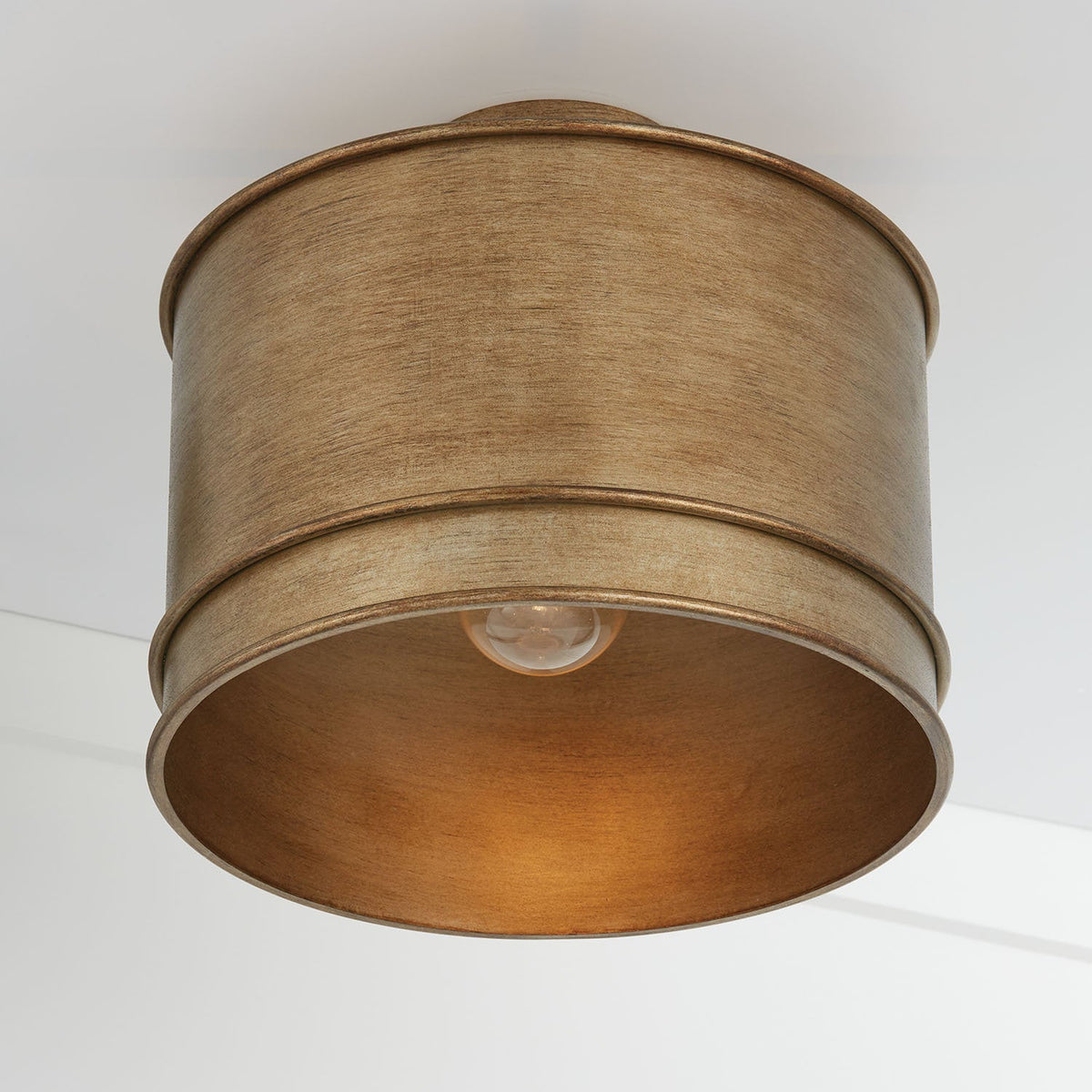 Fintan Ceiling Lamp – Antique Gold Minimalist Flush Mount Light
