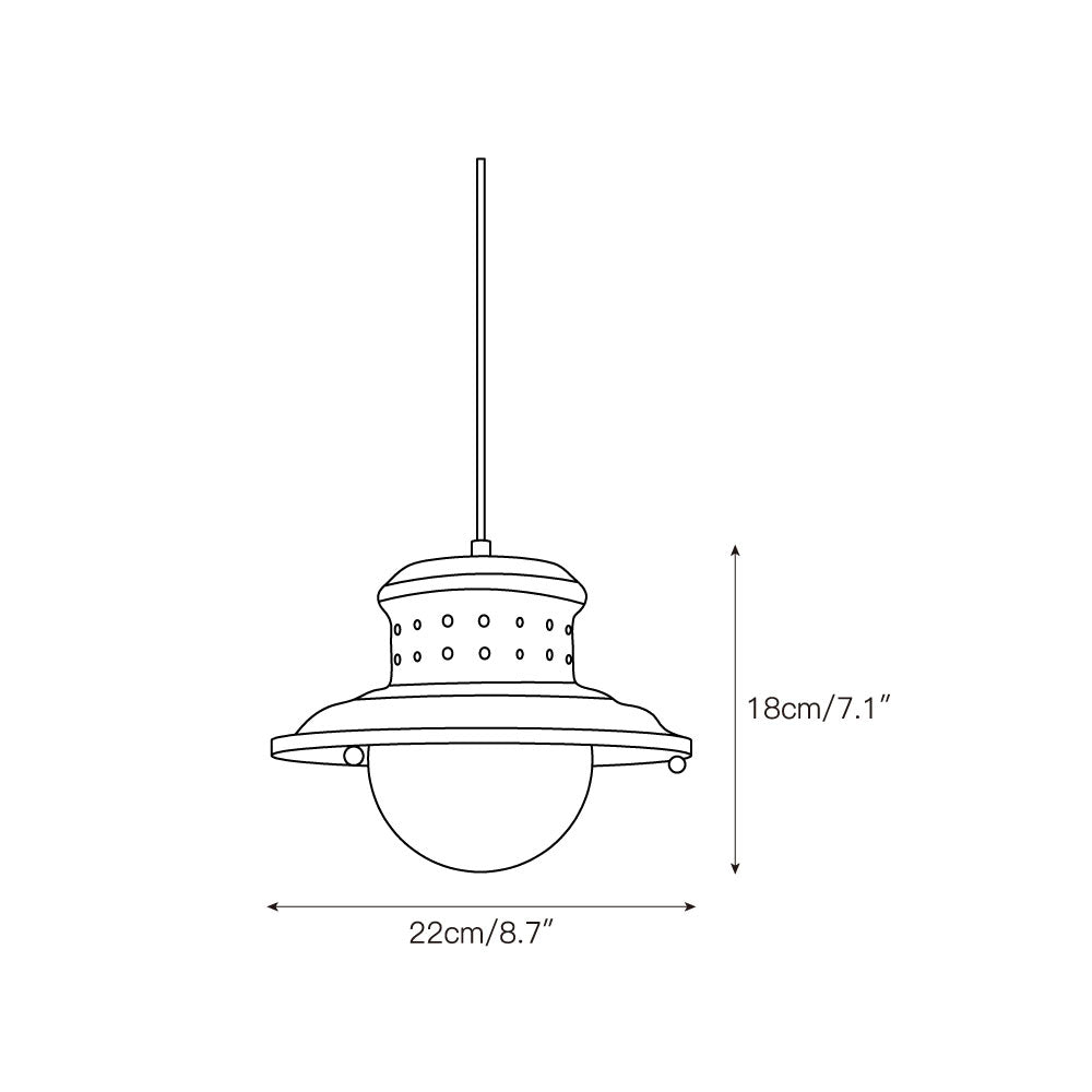Fisherman’s Pole Pendant Lamp – Modern Glass & Metal Hanging Light