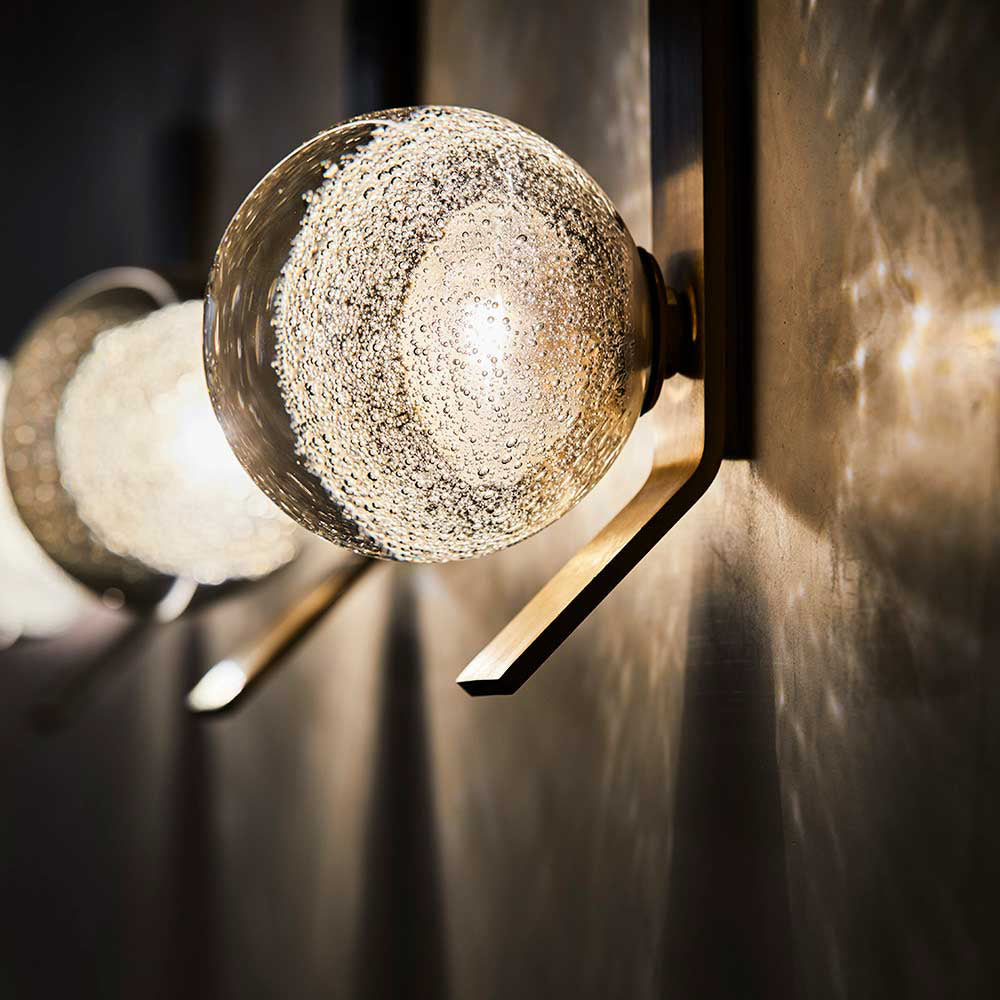 Fizi Wall Lamp - Champagne Bubble Glass & Copper Wall Sconce