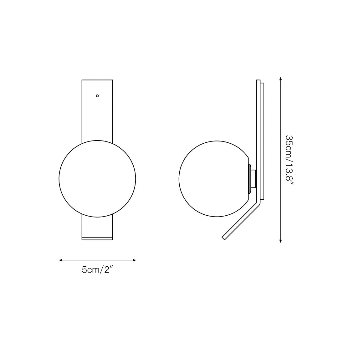 Fizi Wall Lamp - Champagne Bubble Glass & Copper Wall Sconce