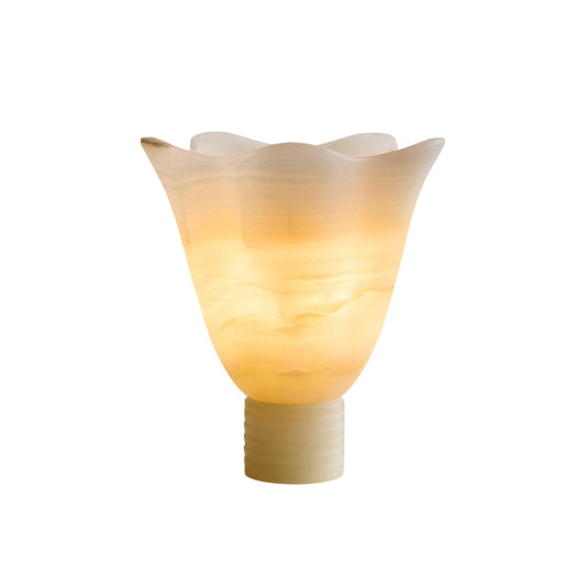 Fleurissant Table Lamp - Sculptural Onyx Floral Table Light