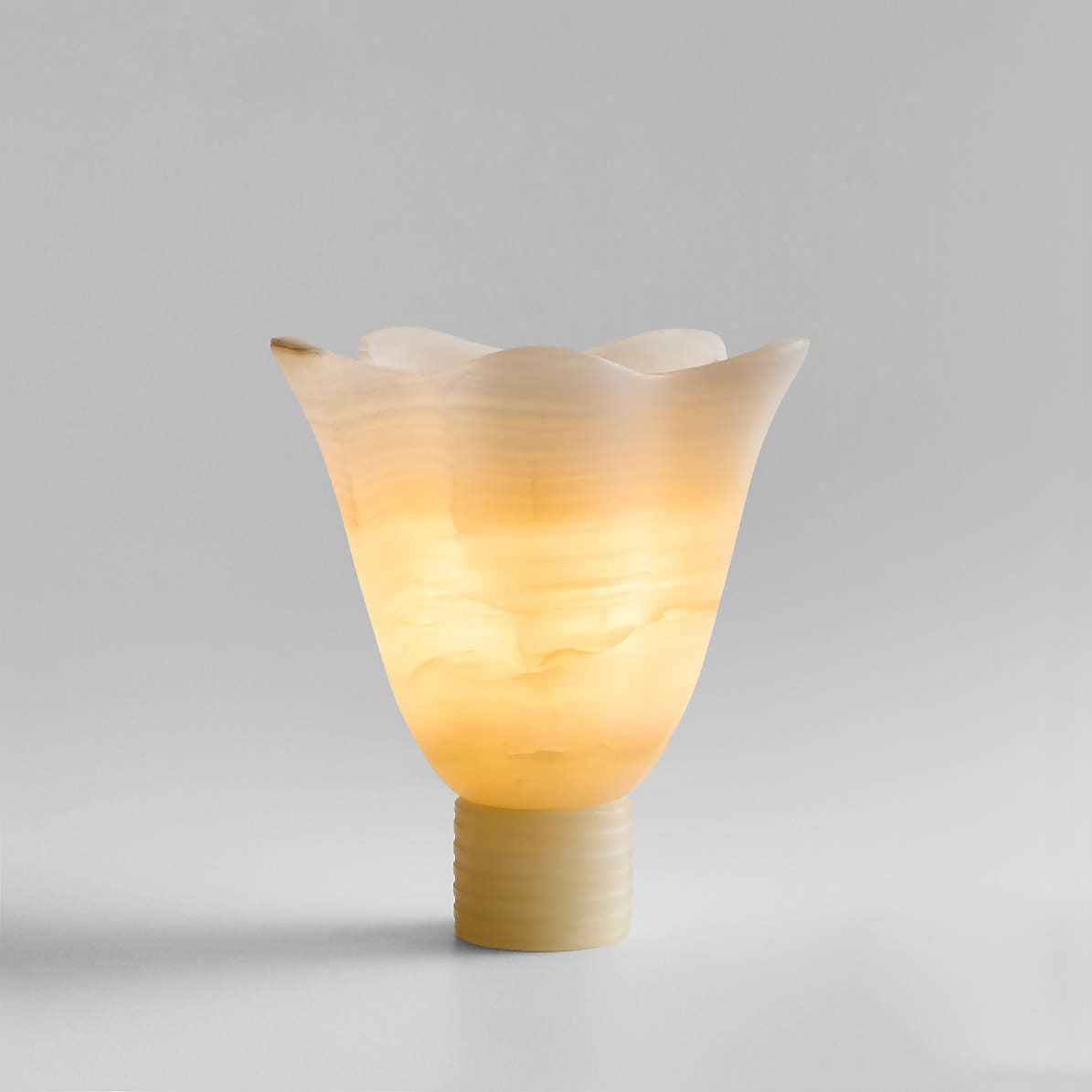 Fleurissant Table Lamp - Sculptural Onyx Floral Table Light