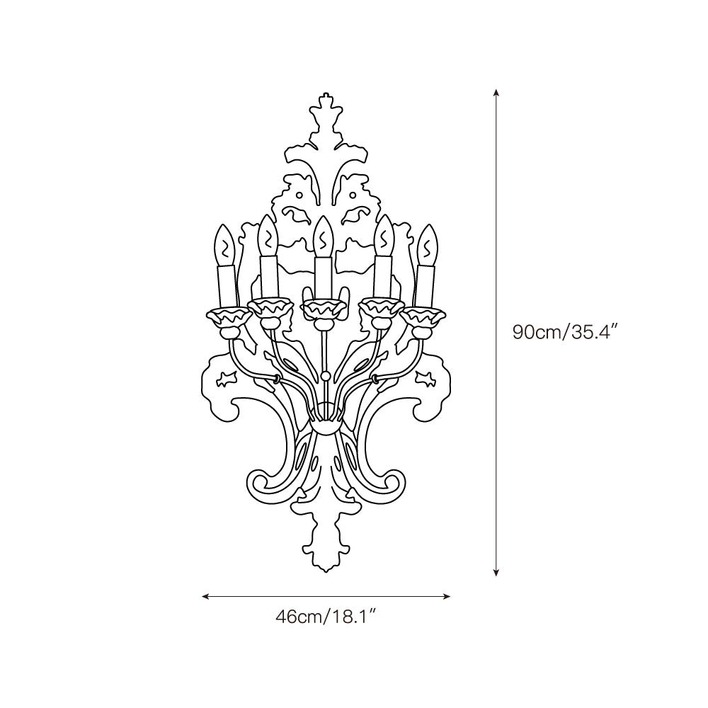 Florentine Wood Wall Lamp - Distressed Old Wood & Metal Candelabra Sconce