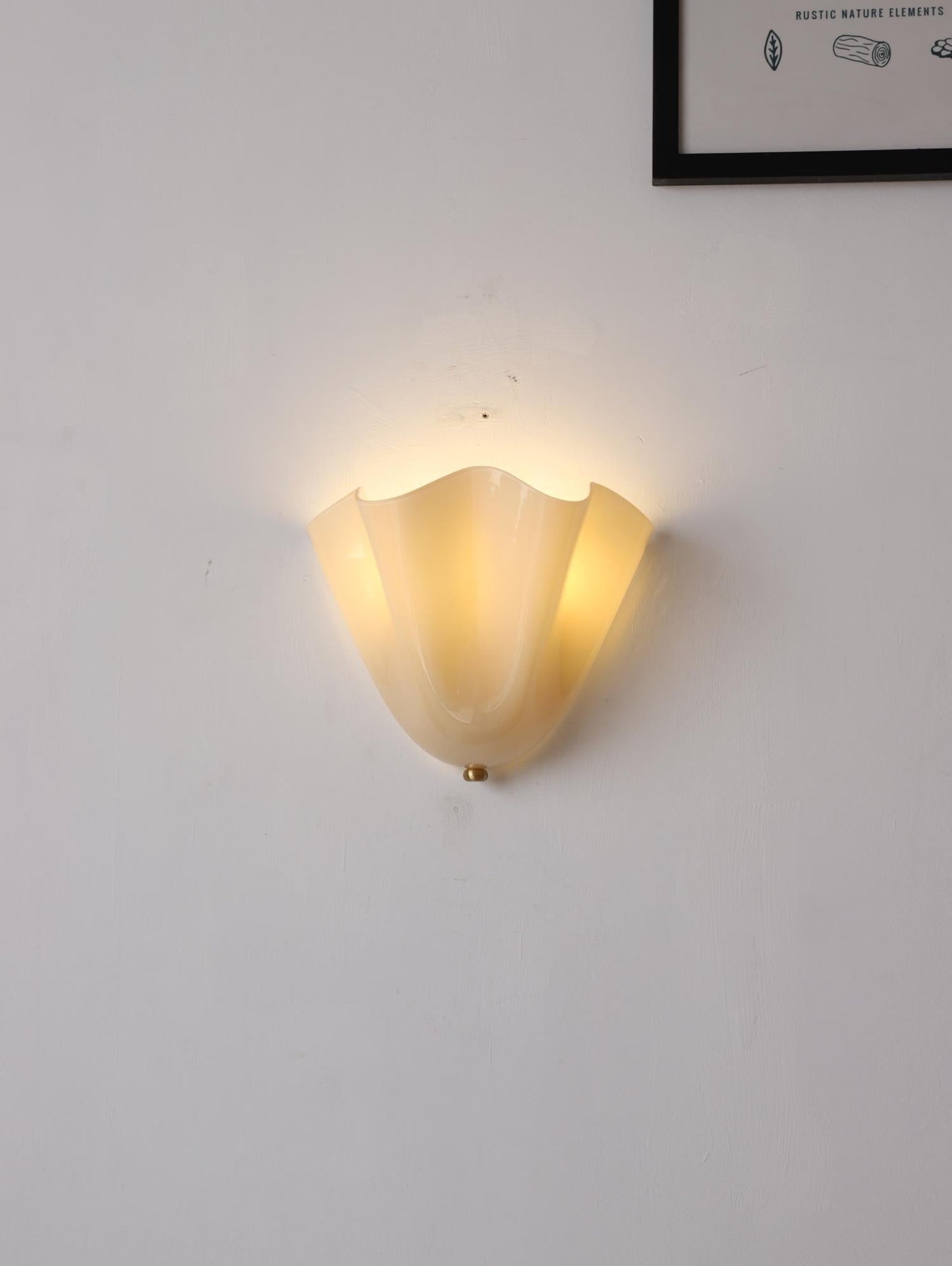 Flower Glass Wall Lamp - Hand-Blown Petal Glass Sconce in Earth Tones